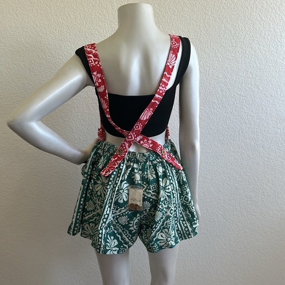 NWT Free People Palm Bay Printed Shortalls - Picture 8 of 10